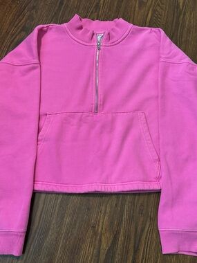 XL Pink brand Half-Zip Pullover Sweatshirt